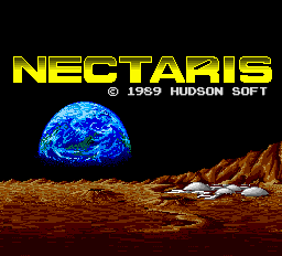 Nectaris title screen for PC Engine